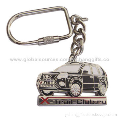 Metal Keychains, Imitation Enamel and Soft Enamel, Customized Design Welcomed/Small Orders Available